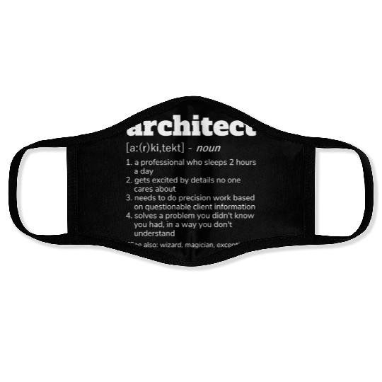 Architect Definition Face Masks, Funny Architects