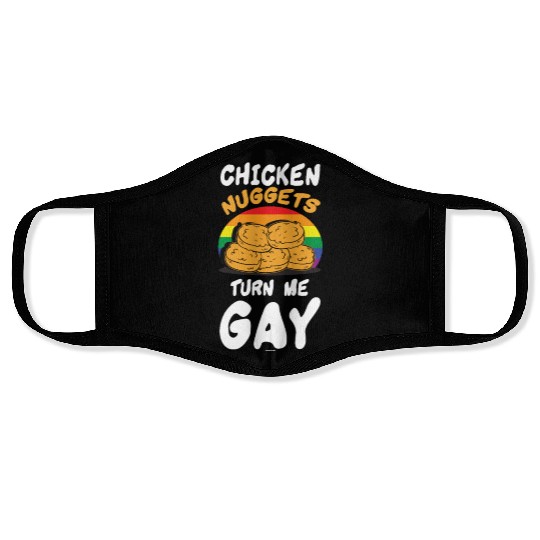 Funny Chicken Nuggets LGBT Face Masks