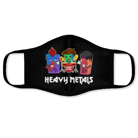 Funny Heavy Metals Chemistry Elements Rock Band Face Masks