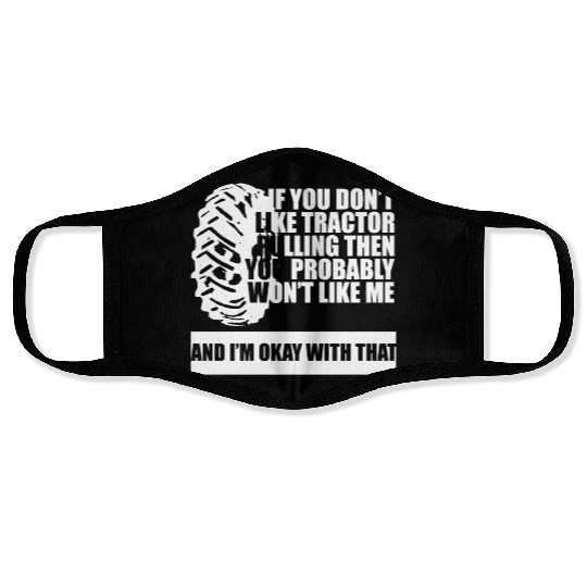 Tractor Pulling Farm Lover Face Masks