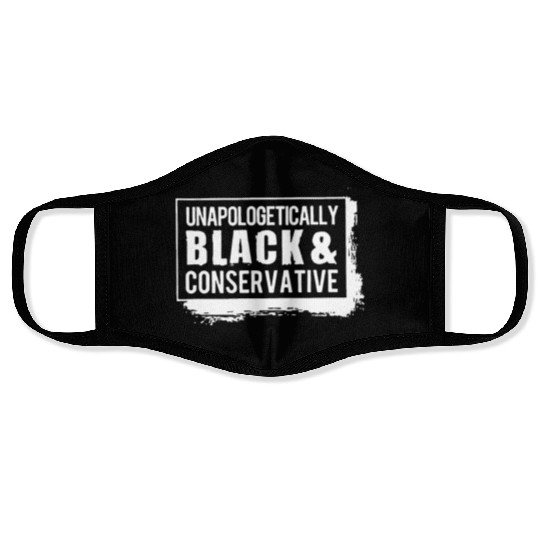 unapologetically black and conservative hipster Face Masks