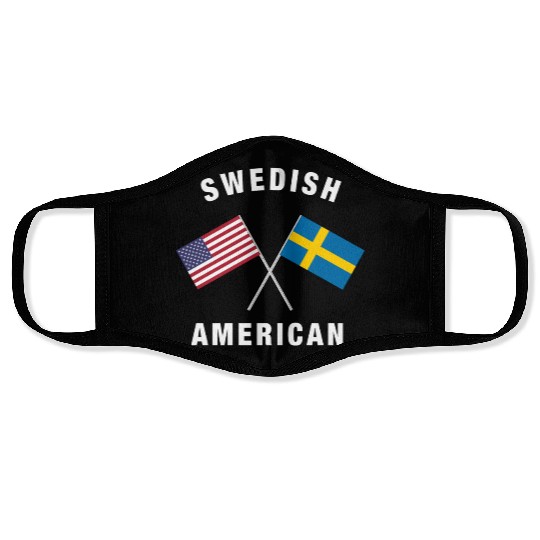 Swedish American Flag Face Masks