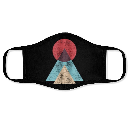 Mountains Sun Nature Abstract Face Masks
