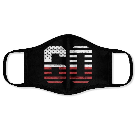 Retro USA Number 60 College Baseball Jersey Face Masks