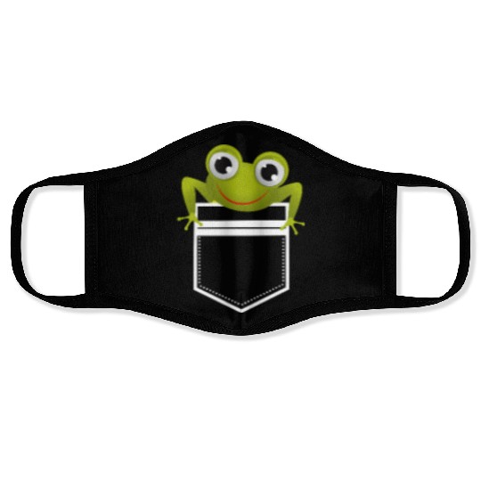 Cute Pocket Frog Toad Amphibian Animal Gift Face Masks