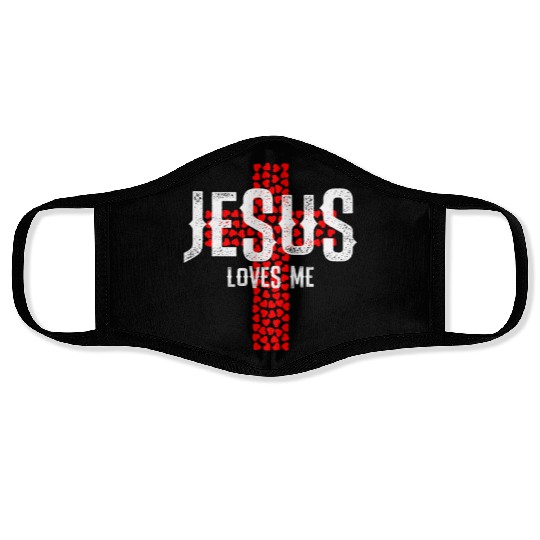 Jesus Loves Me | Religion Church Pray Gift Face Masks
