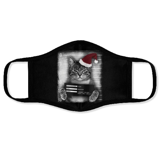 Cat Christmas Thief Face Masks