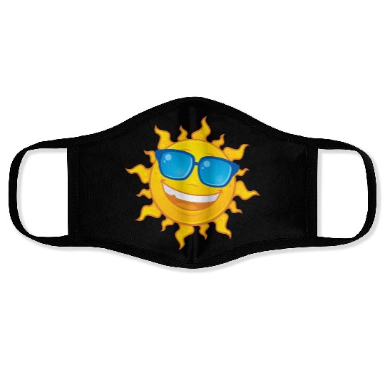 Sun Wearing Sunglasses Face Masks