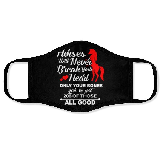 Equestrian Sport Horse Girl Pony Appaloosa Western Face Masks