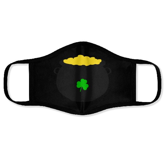 Pot of Gold St Patricks Day Face Masks