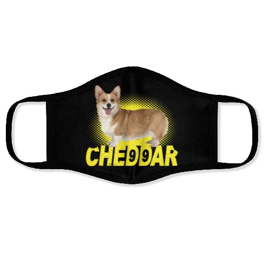 Cheddar Corgi Dog Brooklyn Nine Nine B99 Face Masks