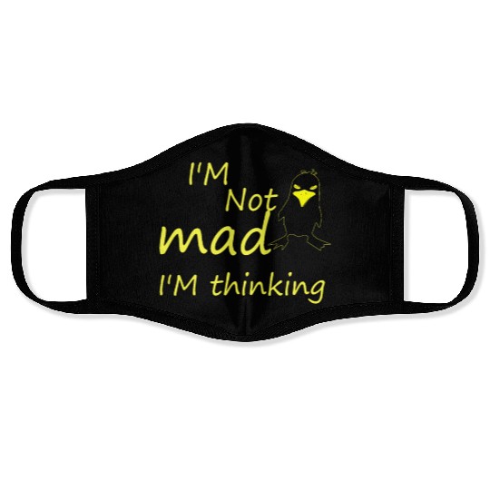 I'm Not Mad I'm Thinking Cute Angry Bird Face Masks