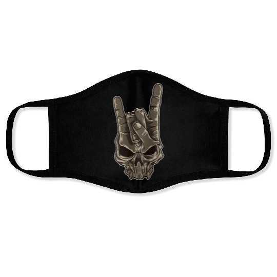 Devil Horns Sign | Heavy Metal Hand Gesture Music Face Masks