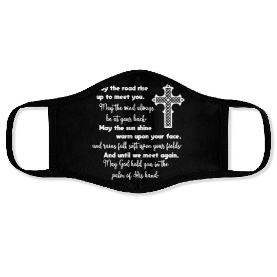 Irish Blessing with Celtic Knot Cross Face Masks