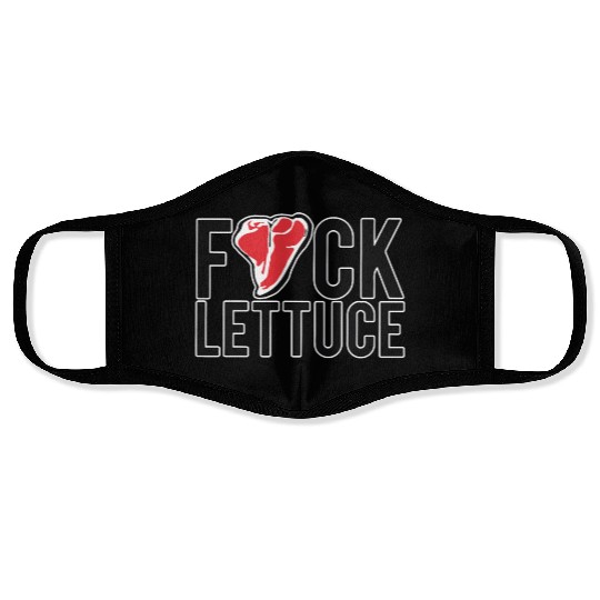Fuck Lettuce Face Masks Meat Lover Steak Face Masks Gift Te