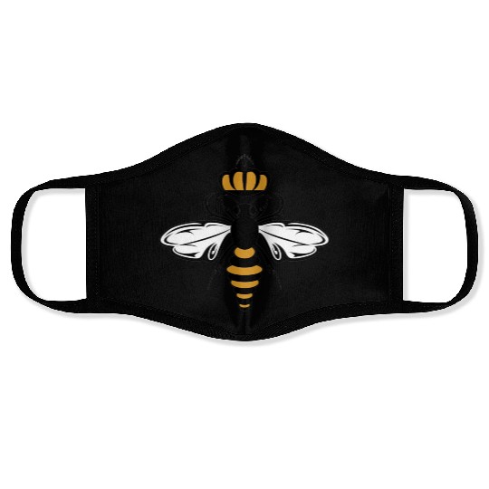 Queen Bee with Crown Motif Face Masks