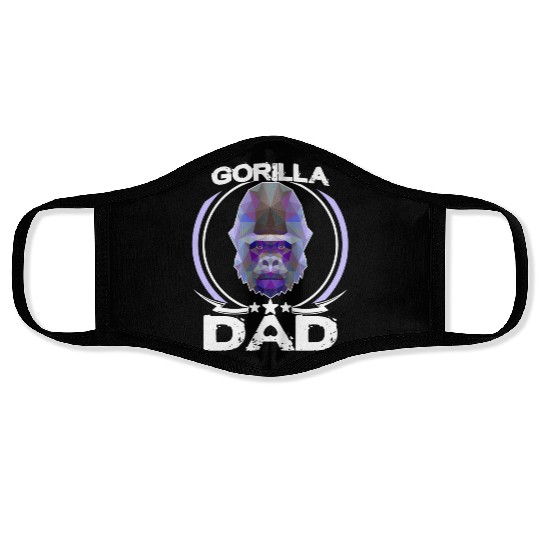 Gorilla Dad Face Masks For Fathers Day Animal Lover Face Masks