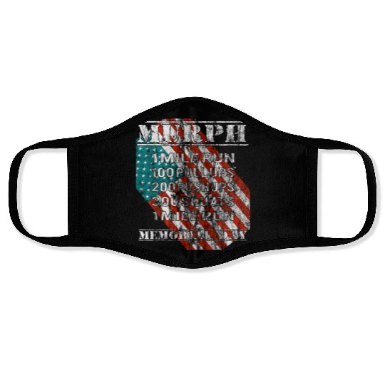 2019 Murph Challenge Memorial Day WOD Workout Gym Face Masks