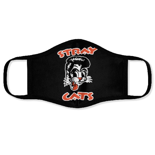 STRAY CATS Rockabilly Cool Cat Tattoo Face Masks