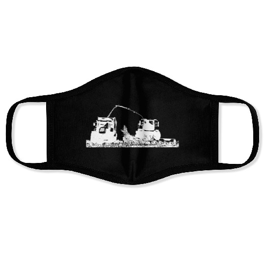 Corn chopper chopping corn harvester farmer Face Masks