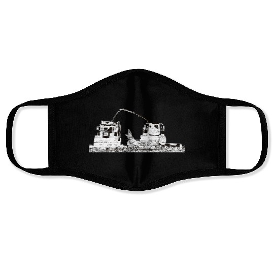 Corn chopper chopping corn maize farmer Face Masks