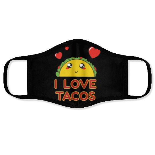 I Love Tacos Face Masks