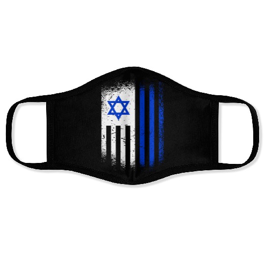 Israel Flags Design / Jerusalem Haifa Tel-Aviv Face Masks