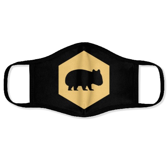Wombat Australia Animal Welfare Wilderness Gift Face Masks