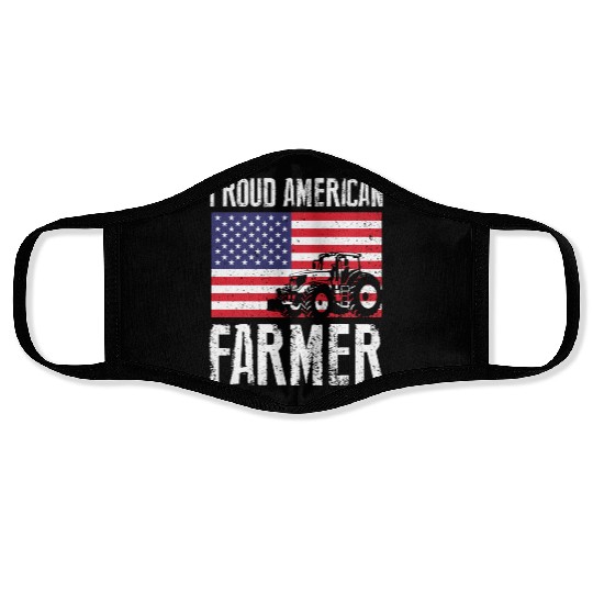 Proud American Farmer Gift Face Masks