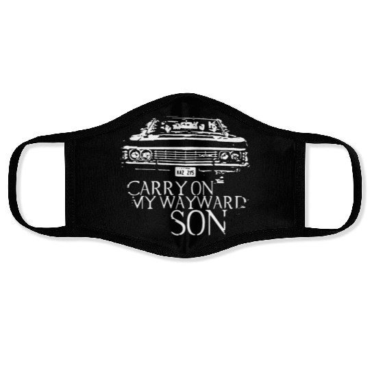 Carry on my wayward son Supernatural Face Masks