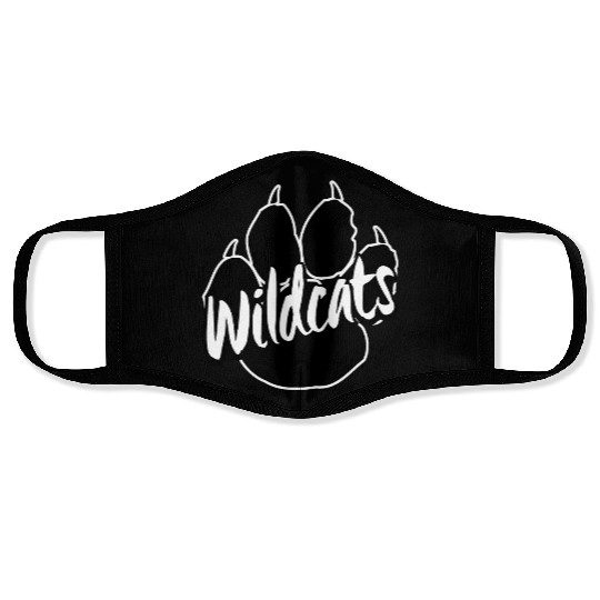 Wildcats Paw Print Back To School Spirit Mascot Face Masks