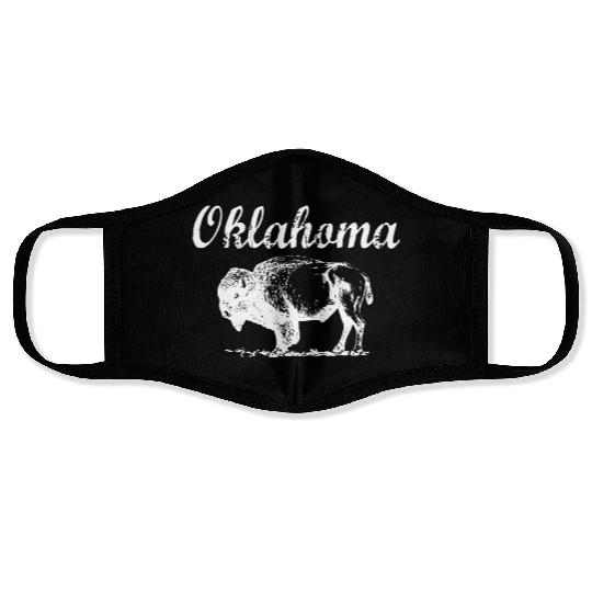 Oklahoma Buffalo Tribal Native American Country Ok Face Masks