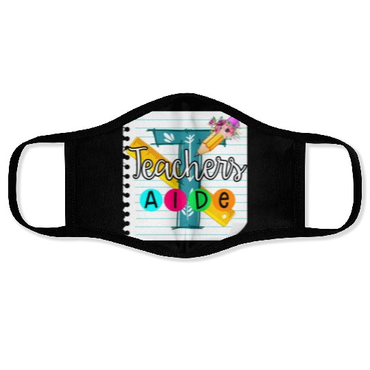 Teacher's Aide Face Masks Teacher Assistant Gift