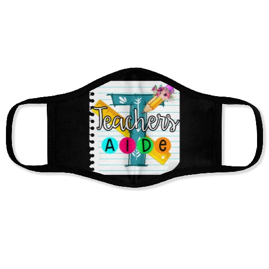 Teacher's Aide Face Masks Teacher Assistant Gift