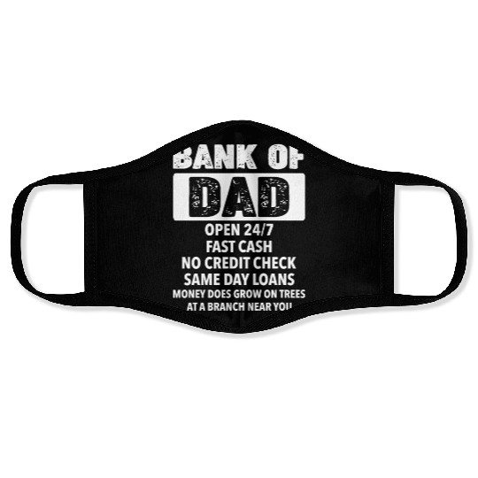 The Bank Of Dad Money Grows On Trees Father's Day Face Masks