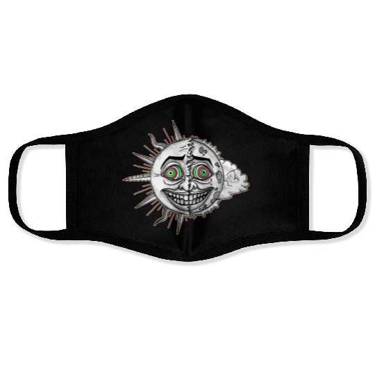 Trippy acid Sun Face Masks