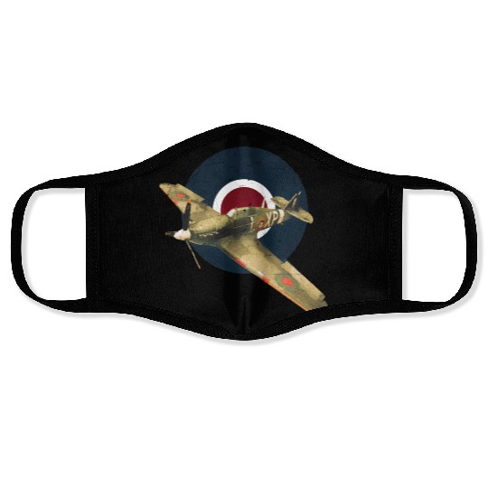 Hawker Hurricane RAF WW2 Fighter Plane Face Masks