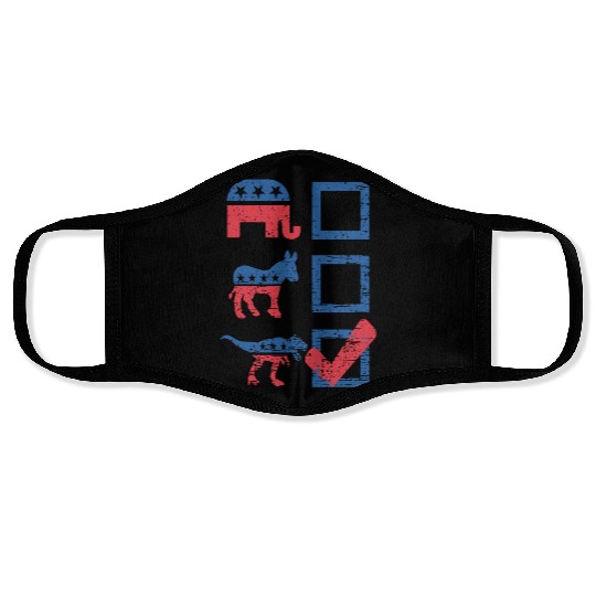 Election Ballot USA Flag Elephant Donkey Dino Gift Face Masks