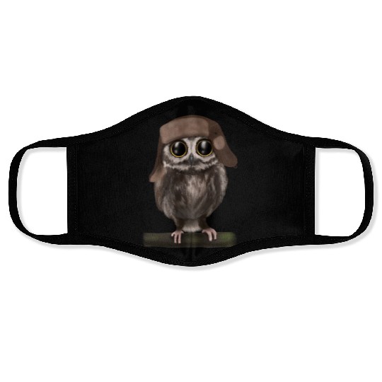 Owl - Ushanka big eyes Face Masks