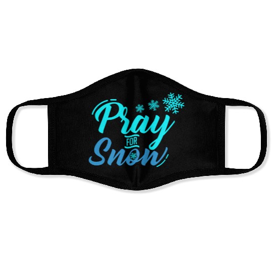 Pray for Snow Snow White Christmas Praying Face Masks