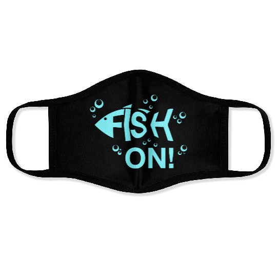 Fish on Fisherman Bone Gift Face Masks