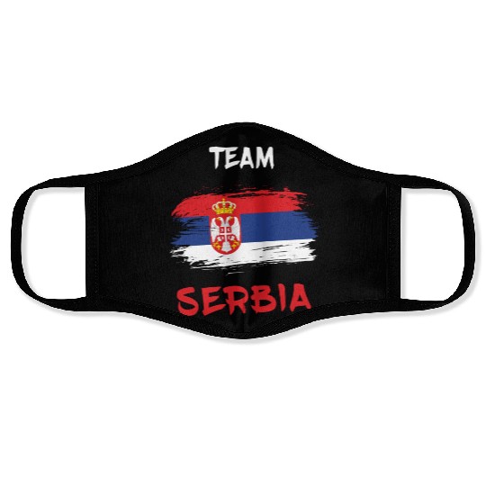 Team Serbia / Flag Face Masks