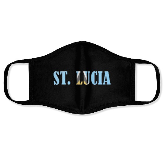 St Lucia flag Face Masks