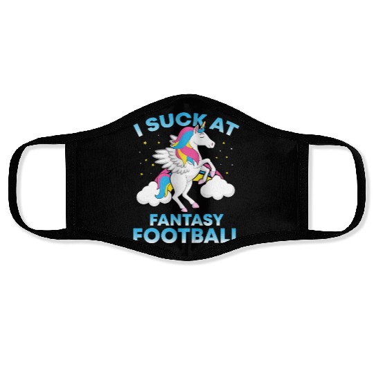 I Suck At Fantasy Football Funny Football Lover Face Masks
