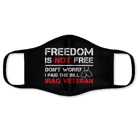 Veterans OIF OEF US Military Iraqi Freedom Gifts Face Masks
