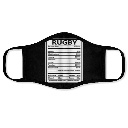 Rugby Definition Rugby Player Gift Face Masks