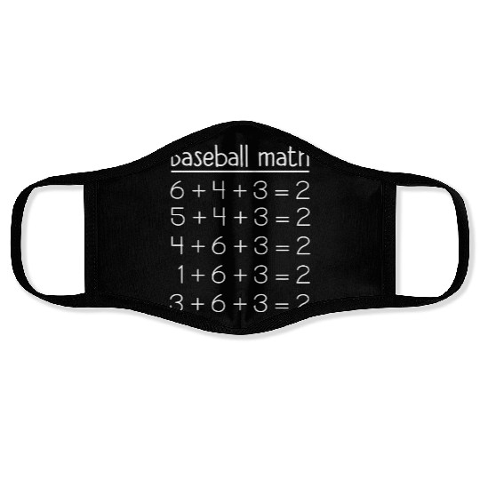 Baseball math 6 4 3 2 Face Masks
