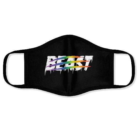 Matching Lesbian Couple Beauty & Beast Part1 Face Masks