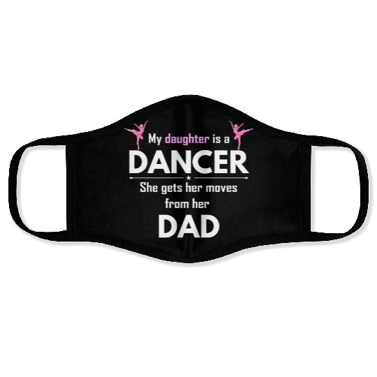 Dance Dad Dancer Fathers Day Face Masks