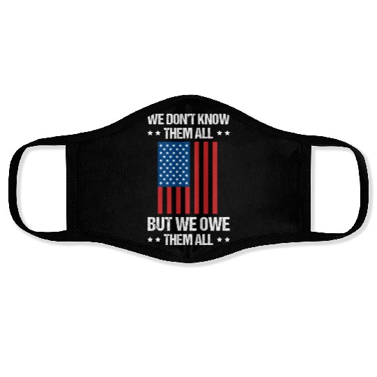 Memorial Day Veterans Day USA U.S. Army America Mi Face Masks